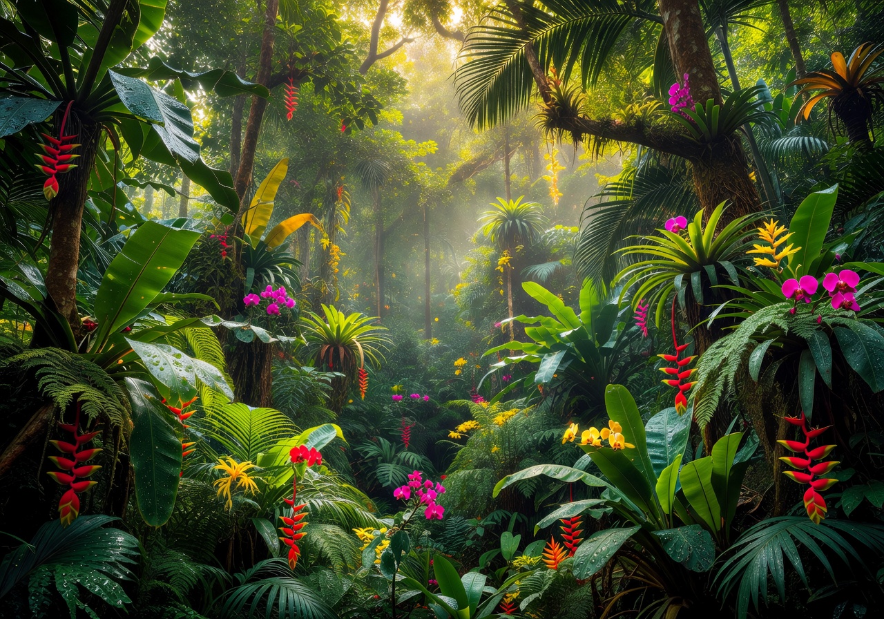 Vibrant Jungle Canopy Background